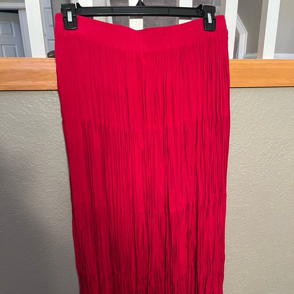 So Many Pleats! Longhorn by Niver Western Wear Size 3XL Maxi Skirt - Picture 3 of 8
